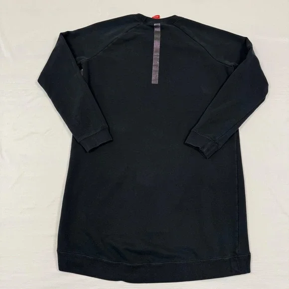 Distressed Nike Women's Crew Neck Long Sleeve Sweatshirt Dress Black‎ Size M - Picture 6 of 11